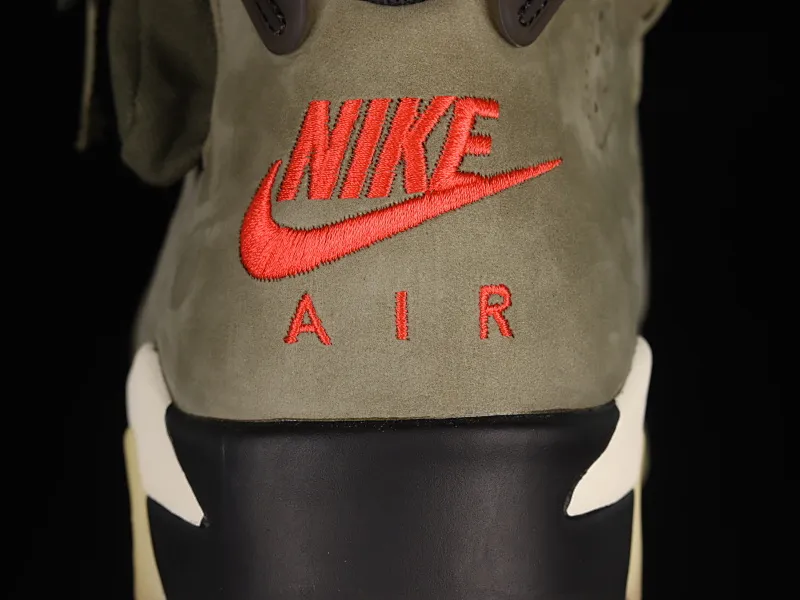 All Categories Air Jordan Jordan Series Basketball Shoes Air Jordan 6 LJR Version Travis Scott x Air Jordan 6 AJ6 TS Joint Pocket Army Green Basketball Shoes CN1084-200